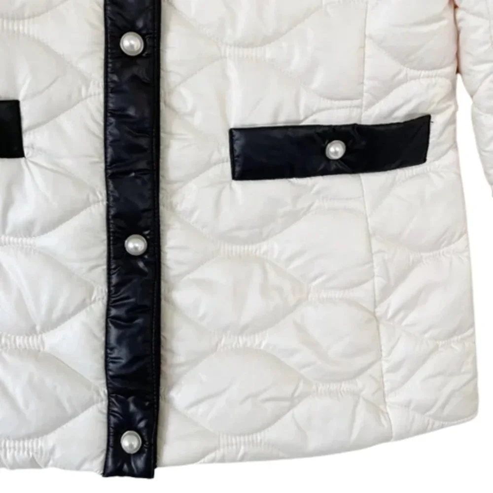 Kate Spade New York Framed Quilted with Pearl Snaps Jacket